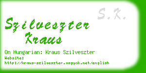 szilveszter kraus business card